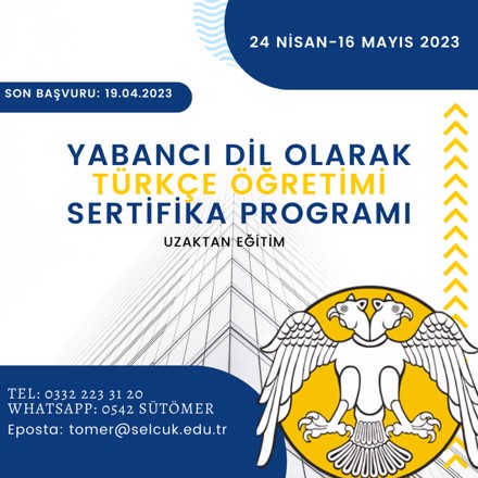 Yabancı Dil Olarak Türkçe Öğretimi Sertifika Programı